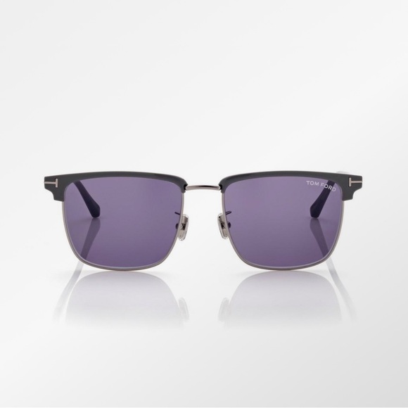 TOM FORD Men's FT0997-Hudson Half-Rim Square Sunglasses l - Picture 2 of 15